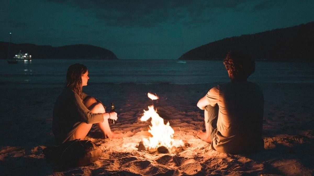 couple by the fire