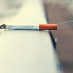 burning cigarette