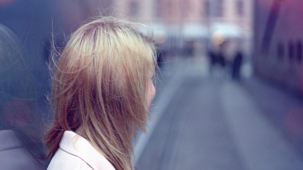 woman with new haircut