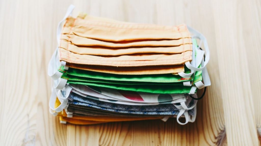 pile of protective masks