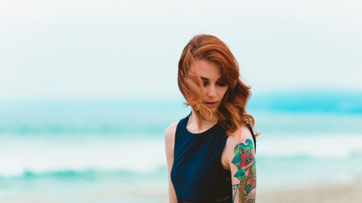 woman with tattoo