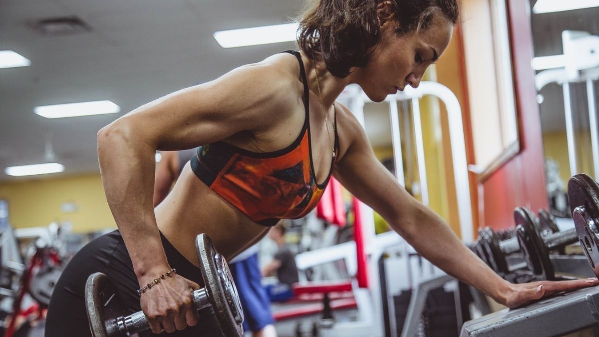 woman working out