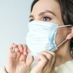 woman wearing her mask