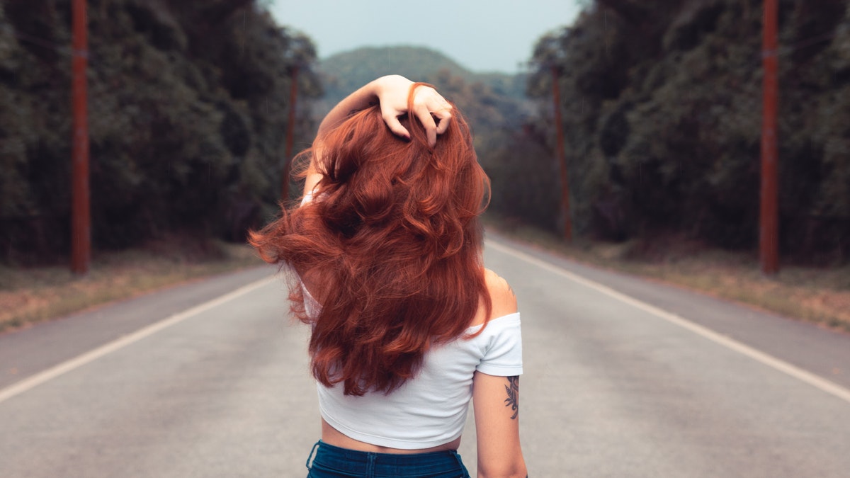 girl with red hair