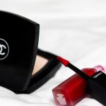 powder and lipstick