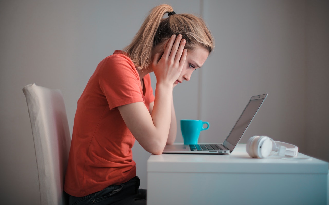 upset woman