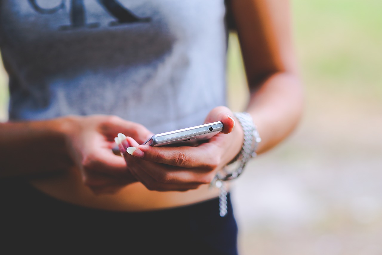 woman texting