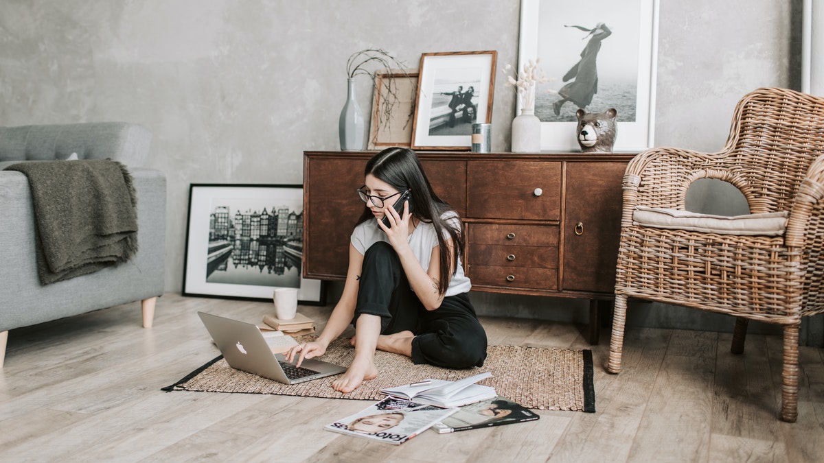 woman working