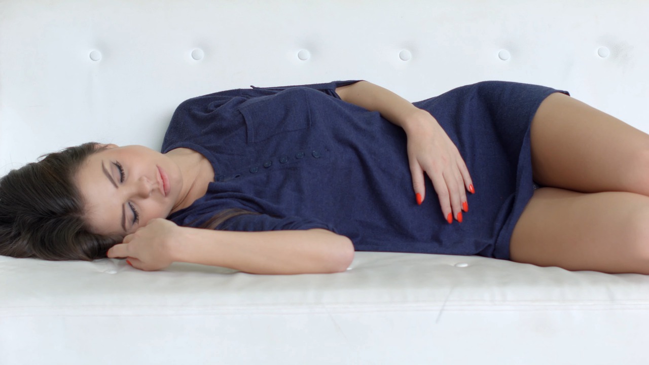 woman laying