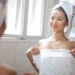 woman in bathroom