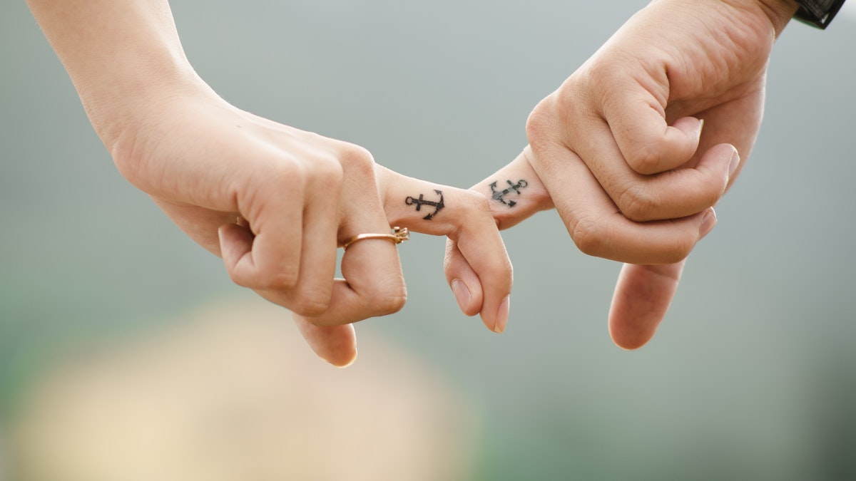 holding hands