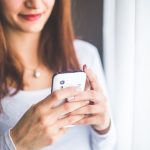 woman texting