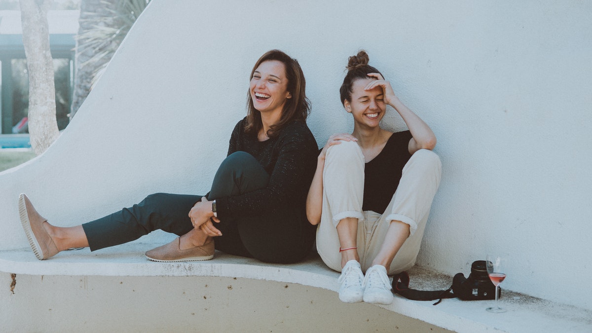 two women having fun