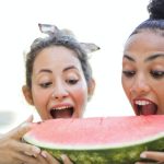 girls eating