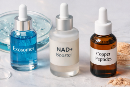 Συστατικά skin longevity όπως εξωσώματα, NAD+ και πεπτίδια χαλκού
